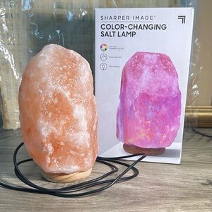 Sharper Image Himalayan Salt Lamp - Pink and Orange
